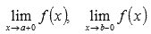 (a; b) kiszámolja az egyoldalú határértékeket   ;